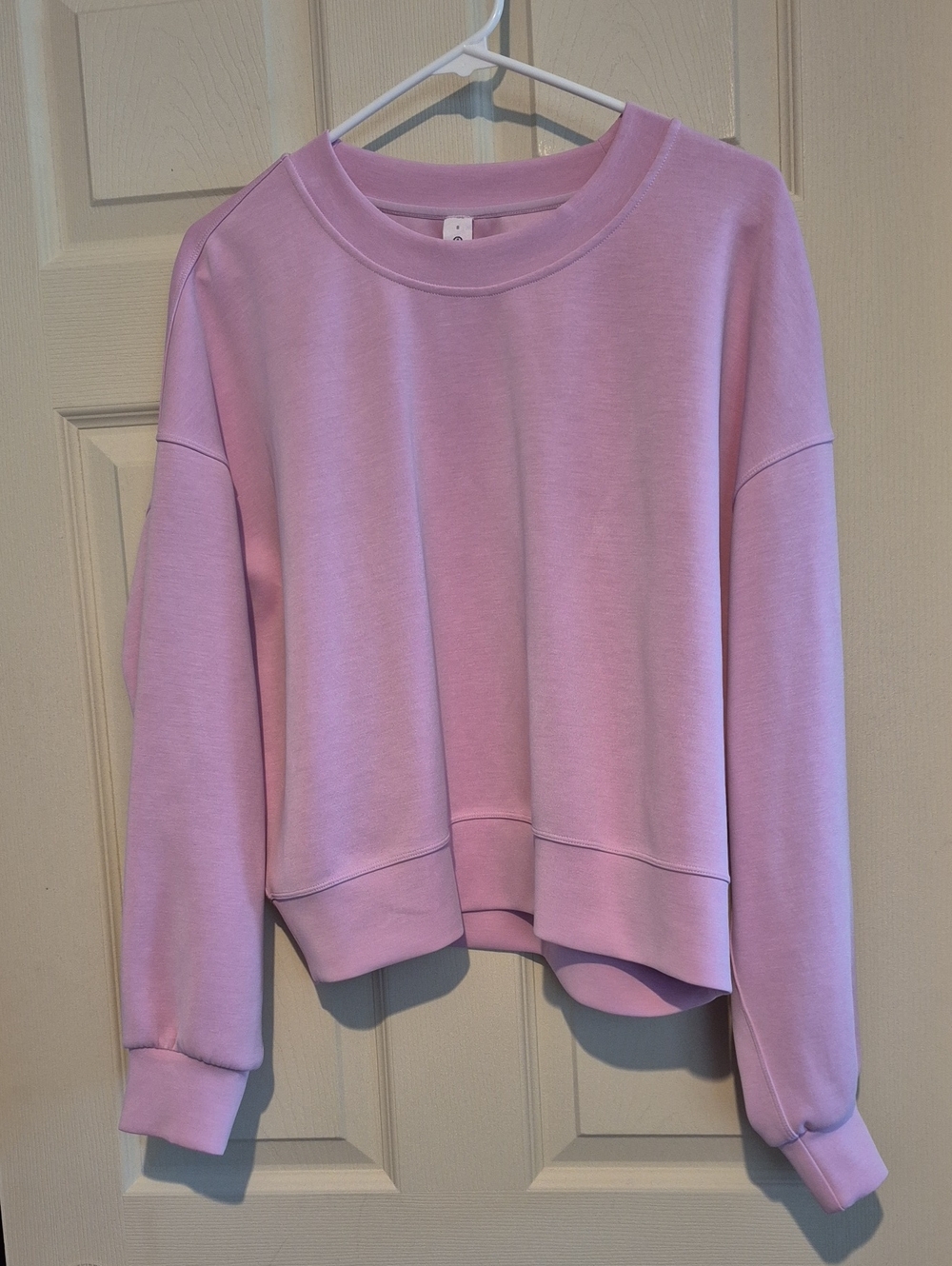 🍋 Lululemon Perfectly Oversized Crop Crew * Softstreme in Vitapink Size 8